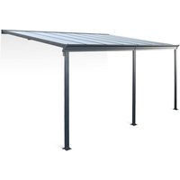 Pergola 3x4m Aluminium und Polycarbonat + Regenrinne - Anthrazit - Sweeek von SWEEEK