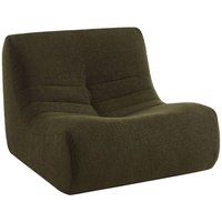 Sweeek - Sessel mit strukturiertem Bouclé-Bezug, 1 Sitzer, Bouclé, Khaki von SWEEEK