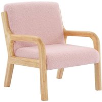 Sweeek - Skandinavischer Kindersessel mit Holzgestell und Bouclé-Bezug von SWEEEK