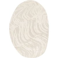 Sweeek - Teppich mit Kieselsteinform und Relief cremefarben gemustert von SWEEEK