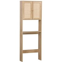 WC-Regal mit Holzdekor und Rohrgeflecht - Sweeek von SWEEEK