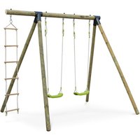 Mistral Holzspielplatz mit 2 Schaukeln und Seilleiter - Grün - Sweeek von SWEEEK