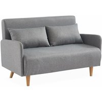 sweeek - 2-Sitzer Sofa, Stoff, Hellgrau sweeek - 2-Sitzer Sofa, Stoff, Hellgrau von SWEEEK