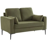sweeek - 2-Sitzer-Sofa, mit Cordbezug und Metallfüßen, Cord, Khaki sweeek - 2-Sitzer-Sofa, mit Cordbezug und Metallfüßen, Cord, Khaki von SWEEEK