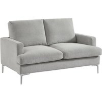 sweeek - 2-Sitzer-Sofa mit Stoffbezug, Stoff, Hellgrau sweeek - 2-Sitzer-Sofa mit Stoffbezug, Stoff, Hellgrau von SWEEEK