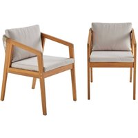 sweeek - 2er-Set Gartensessel aus Akazienholz mit Seilbespannung sweeek - 2er-Set Gartensessel aus Akazienholz mit Seilbespannung von SWEEEK