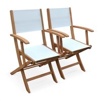 sweeek - 2er-Set Gartensessel aus Holz, Klappbar von SWEEEK