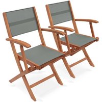 sweeek - 2er-Set Gartensessel aus Holz, Klappbar von SWEEEK