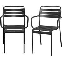 sweeek - 2er-Set Gartensessel aus Stahl sweeek - 2er-Set Gartensessel aus Stahl von SWEEEK