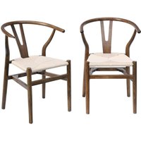 sweeek - 2er-Set Holzstühl mit Sitzfläche aus Seilbespannung sweeek - 2er-Set Holzstühl mit Sitzfläche aus Seilbespannung von SWEEEK