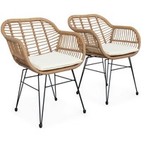 sweeek - 2er Set Sessel in Bambusoptik - Wondama von SWEEEK