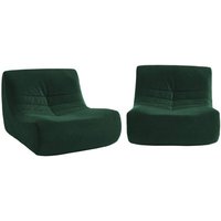 sweeek - 2er-Set Sessel ohne Armlehne mit wasserabweisendem Samtbezug, Samt, Grün sweeek - 2er-Set Sessel ohne Armlehne mit wasserabweisendem Samtbezug, Samt, Grün von SWEEEK