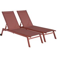 sweeek - 2er-Set Sonnenliegen, Multiposition mit Rädern von SWEEEK