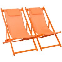 sweeek - 2er-Set Sonnenliegen aus Aluminium, mehrfach verstellbar sweeek - 2er-Set Sonnenliegen aus Aluminium, mehrfach verstellbar von SWEEEK