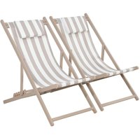 sweeek - 2er-Set Sonnenliegen aus Aluminium, mehrfach verstellbar sweeek - 2er-Set Sonnenliegen aus Aluminium, mehrfach verstellbar von SWEEEK