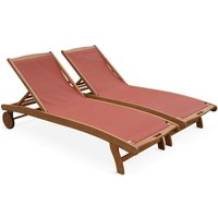 sweeek - 2er-Set Sonnenliegen aus Holz sweeek - 2er-Set Sonnenliegen aus Holz von SWEEEK