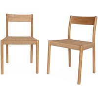 2er-Set Stühle aus Holz und Seilgeflecht - Sweeek von SWEEEK