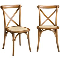 sweeek - 2er-Set Vintage Bistrostuhl aus Holz sweeek - 2er-Set Vintage Bistrostuhl aus Holz von SWEEEK