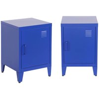 sweeek - 2er-Set industrielle Nachttische 1 Tür von SWEEEK