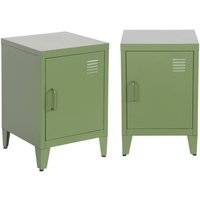 sweeek - 2er-Set industrielle Nachttische 1 Tür von SWEEEK