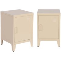 sweeek - 2er-Set industrielle Nachttische 1 Tür von SWEEEK