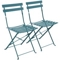 sweeek - 2er-Set klappbare Gartenstühle aus Metall sweeek - 2er-Set klappbare Gartenstühle aus Metall von SWEEEK