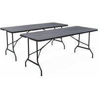 sweeek - 2er-Set klappbare Partytische aus Kunststoff 180 cm sweeek - 2er-Set klappbare Partytische aus Kunststoff 180 cm von SWEEEK