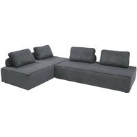 sweeek - 2er-Set modulare 2-Sitzer Sofas mit Cordbezug, Cord, Dunkelgrau sweeek - 2er-Set modulare 2-Sitzer Sofas mit Cordbezug, Cord, Dunkelgrau von SWEEEK