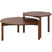 sweeek - 2er-Set runde Tische Holzlook von SWEEEK