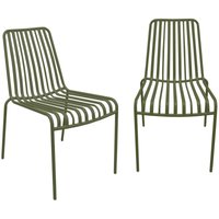 sweeek - 2er-Set stapelbare Gartenstühle aus Stahl sweeek - 2er-Set stapelbare Gartenstühle aus Stahl von SWEEEK