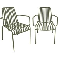 sweeek - 2er-Set stapelbare Gartenstühle aus Stahl sweeek - 2er-Set stapelbare Gartenstühle aus Stahl von SWEEEK