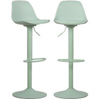 Sweeek - 2er Set verstellbare Barhocker mit Sitzbezug aus Kunstleder von SWEEEK