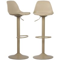 Sweeek - 2er Set verstellbare Barhocker mit Sitzbezug aus Kunstleder Sweeek - 2er Set verstellbare Barhocker mit Sitzbezug aus Kunstleder von SWEEEK