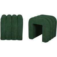 sweeek - 2er-Set zeitgenössische Hocker mit Stoffbezug von SWEEEK