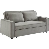 sweeek - 3-Sitzer Schlafsofa mit Cordbezug B 172,5 x T 91,5 x H 88,5cm - Chill, Cord, Hellgrau von SWEEEK