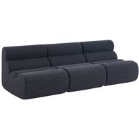 sweeek - 3er-Set modulare Lounge-Sessel mit Bezug im Alpaka-Look , Stoff, Dunkelblau sweeek - 3er-Set modulare Lounge-Sessel mit Bezug im Alpaka-Look , Stoff, Dunkelblau von SWEEEK