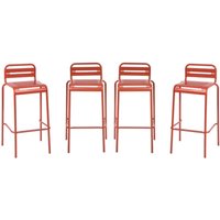 sweeek - 4er-Set Garten-Barhocker aus Stahl von SWEEEK