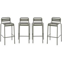 sweeek - 4er-Set Garten-Barhocker aus Stahl von SWEEEK