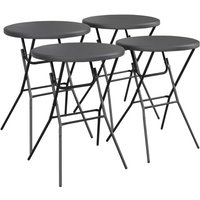 sweeek - 4er-Set klappbare Party Stehtische aus Stahl von SWEEEK