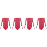 sweeek - 4er-Set stapelbare Hocker mit Kunstleder sweeek - 4er-Set stapelbare Hocker mit Kunstleder von SWEEEK