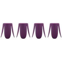 sweeek - 4er-Set stapelbare Hocker mit Kunstleder sweeek - 4er-Set stapelbare Hocker mit Kunstleder von SWEEEK