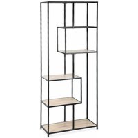 sweeek - Asymmetrisches Regal aus Metall mit Holzdekor sweeek - Asymmetrisches Regal aus Metall mit Holzdekor von SWEEEK