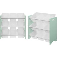 Sweeek - Aufbewahrungsregal für Kinder mit 9 Boxen (2er Set) von SWEEEK