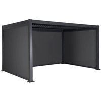 sweeek - Bioklimatische Pergola Palace 3x4m + 2 Markisen 3 m + 1 Markise 4 m von SWEEEK