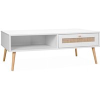 Couchtisch mit Rohrgeflecht 110 x 59 x 39 cm - Sweeek von SWEEEK