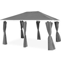 sweeek - Dachtuch + Vorhänge für Pergola 3x4m Divio von SWEEEK