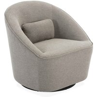 sweeek - Drehsessel 360 mit Kissen, Stoffbezug LANA, Polyester, Greige von SWEEEK