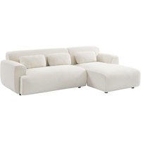 sweeek - Ecksofa, 3-Sitzer mit Teddy Bouclé-Bezug sweeek - Ecksofa, 3-Sitzer mit Teddy Bouclé-Bezug von SWEEEK