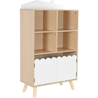 sweeek - Kinderbücherregal, 2 Türen und 4 Regale von SWEEEK
