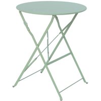 sweeek - Klappbarer Bistro-Gartentisch aus Metall Ø60cm, 2 Personen von SWEEEK
